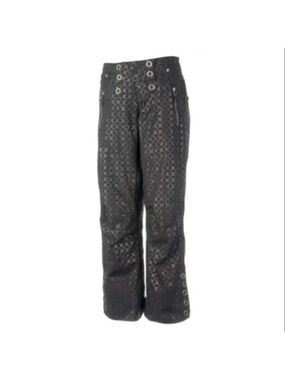 OBERMEYER Womens  Lani Black & silver Ski  Pants Snow Pants sz 10